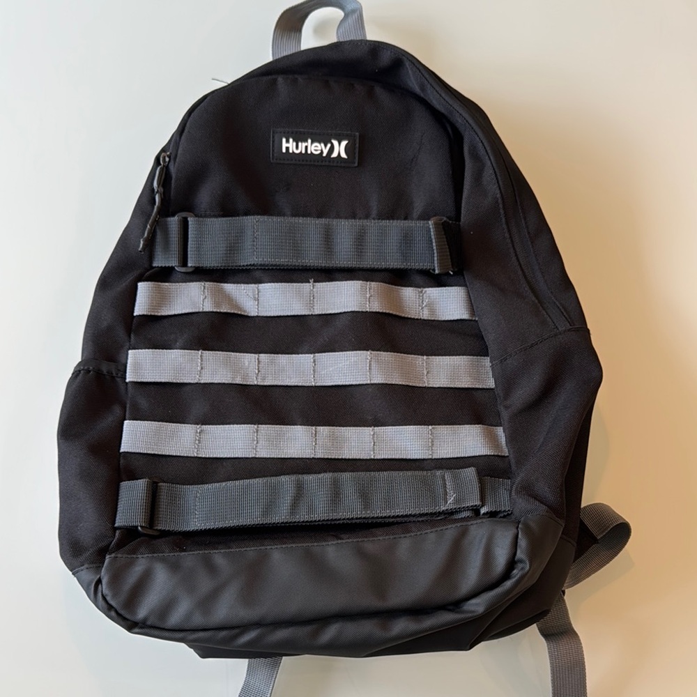Hurley Black and Gray Backpack